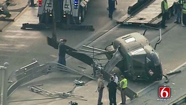 WEB EXTRA: Osage SkyNews 6 Flies Over Huey Helicopter IDL Wreck