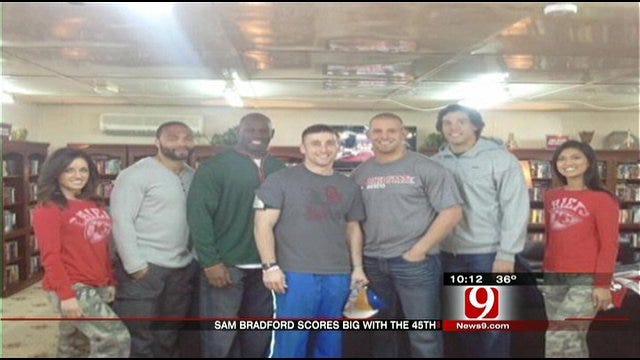 Sam Bradford Visits 45th Infantry Soldiers In Kuwait On Super Bowl Sunday