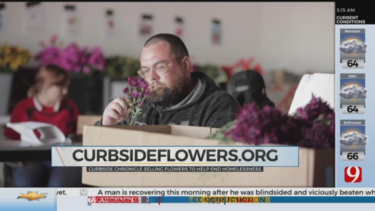 Curbside Chronicle Selling Flowers For Mother's Day