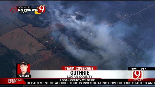 Bob Mills SkyNews 9 HD Flies Over Wildfire Aftermath In Logan County