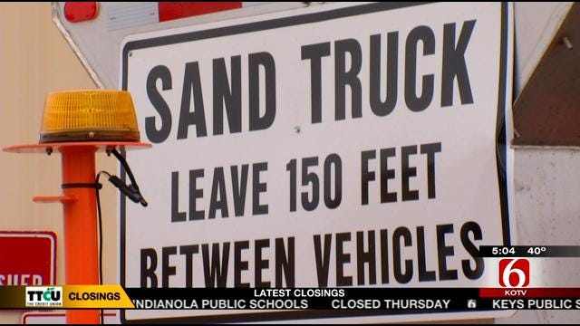 State Road Crews Prepare Roads For Snow, Ice