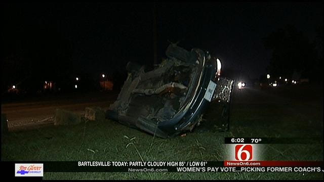 Two Women Injured In One-Car Tulsa Rollover Wreck