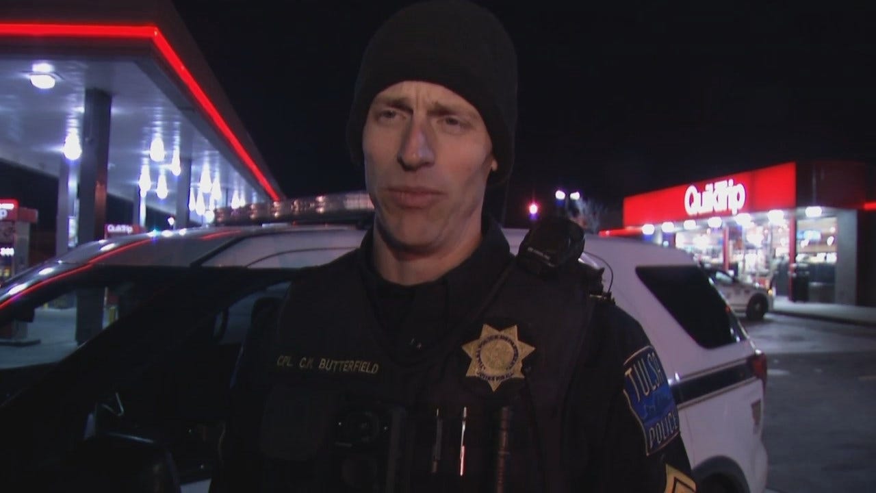 WEB EXTRA: Tulsa Police Cpl. Chris Butterfield Talks About QuikTrip Robbery