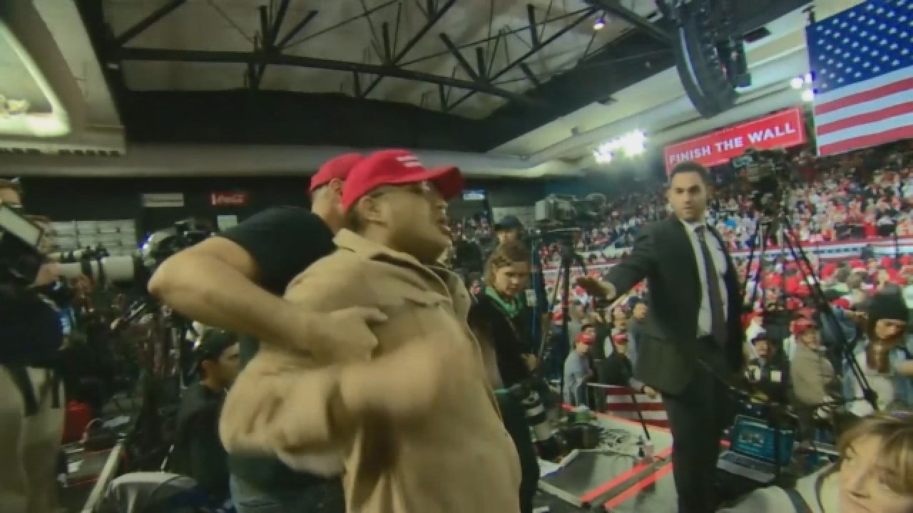 BBC Cameraman Shoved By Trump Supporter At Texas Rally