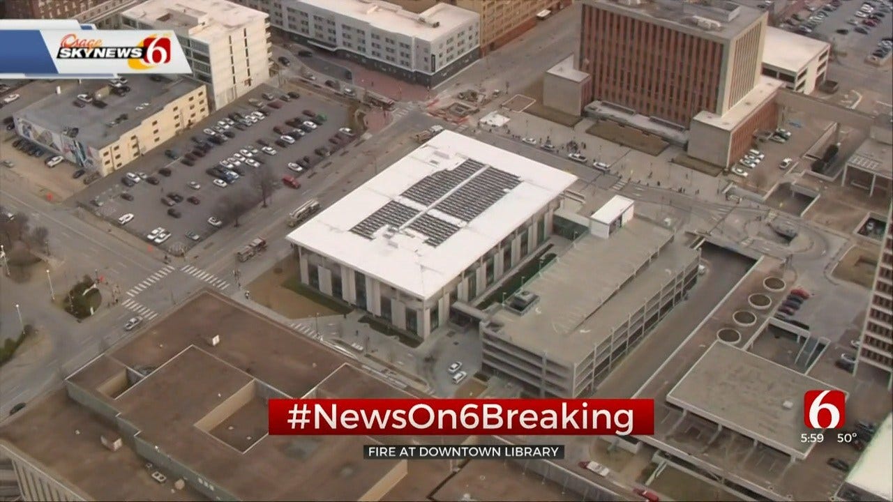 Emergency Crews Respond To Downtown Tulsa Library Fire