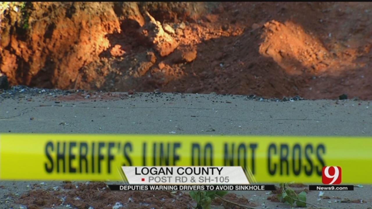 Logan County Deputies Warn Drivers To Avoid Sinkhole