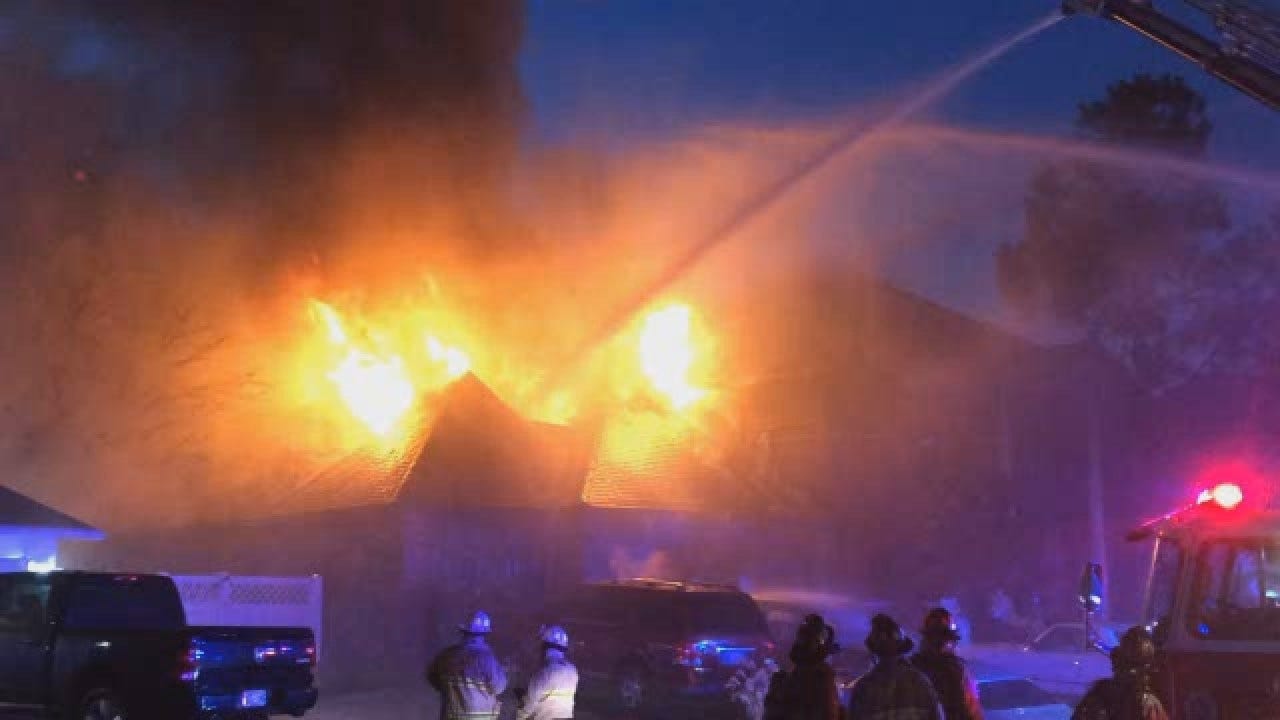 WATCH: News 9 Viewer Captures Video Of NW OKC House Fire