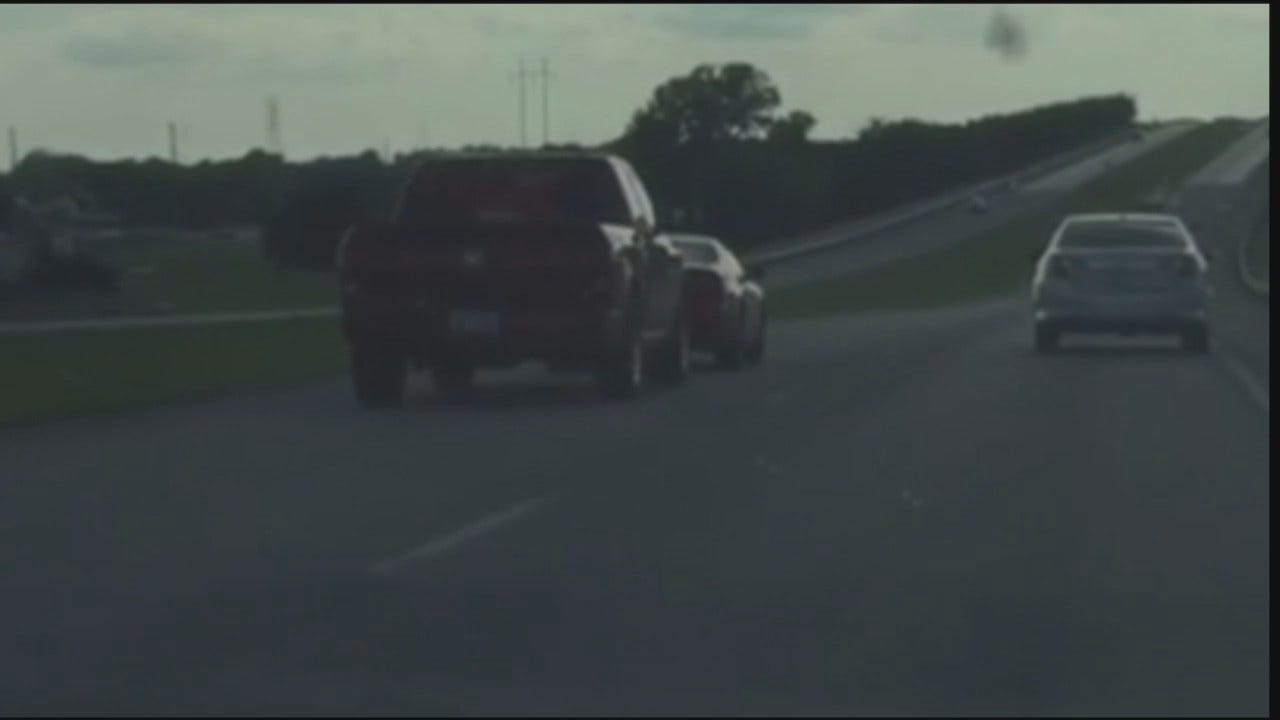 WATCH NOW: Truck Forces Teens Off The Road In Muskogee