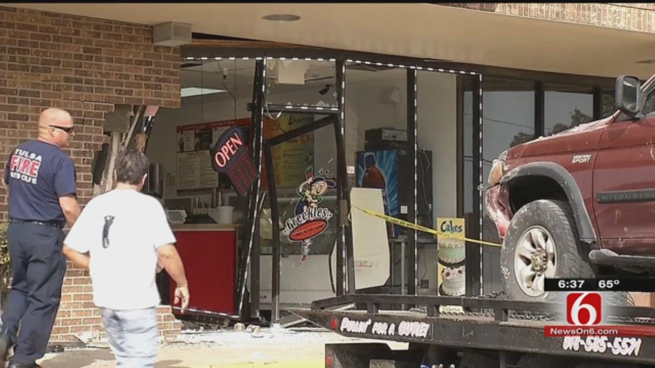 Woman Drives Into Tulsa Frozen Custard Shop