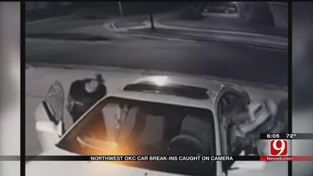 Surveillance Video Captures Photos Of Men Burglarizing Cars In NW OKC