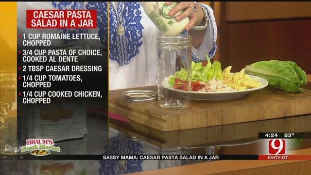 Caesar Pasta Salad in a Jar