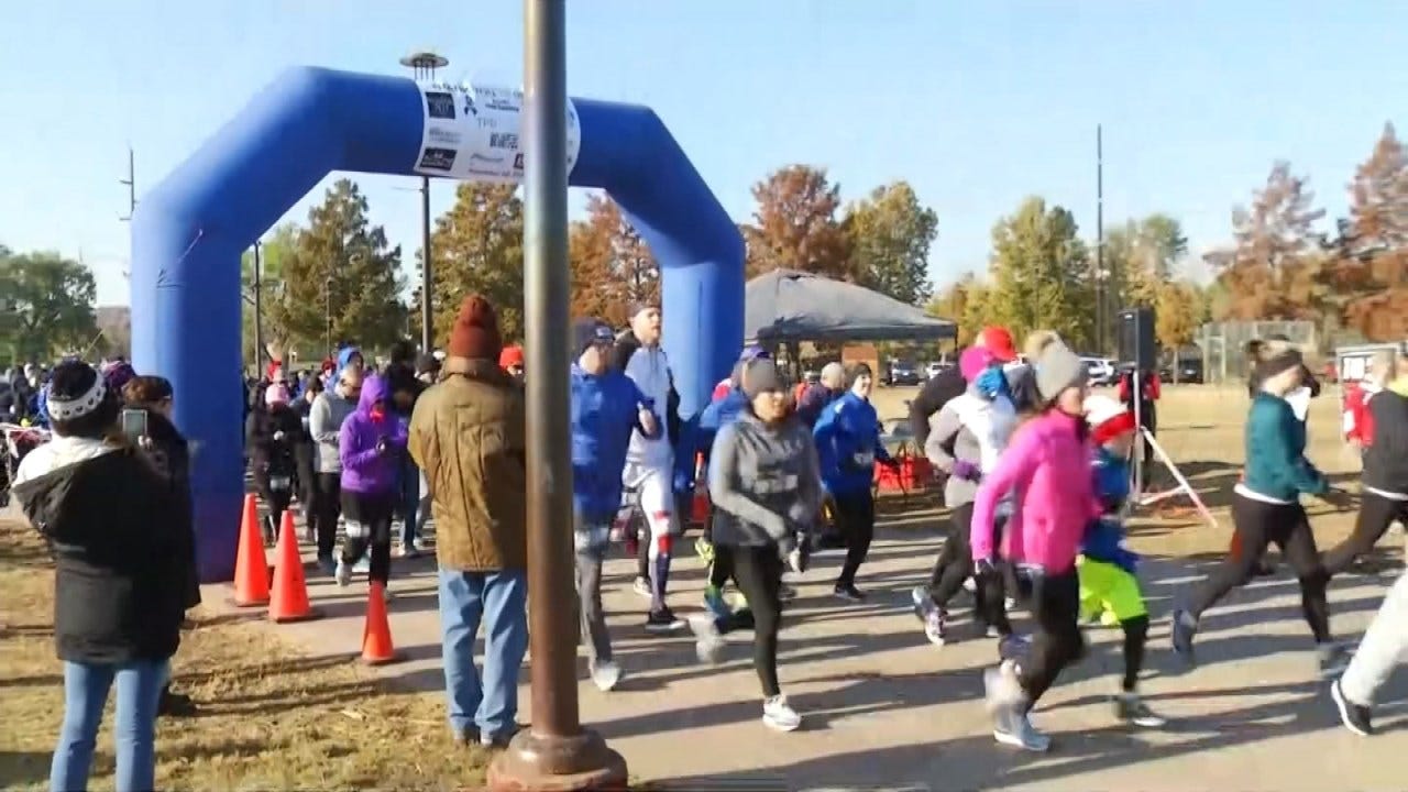 Runners Compete In Back The Blue 5k Supporting Tulsa Police Foundation