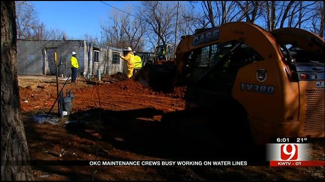 OKC Maintenance Crews Busy Working On Water Lines