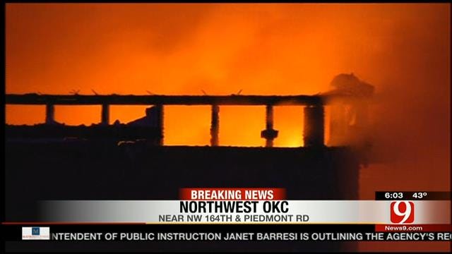 NW OKC Home Destroyed In Early Morning Fire