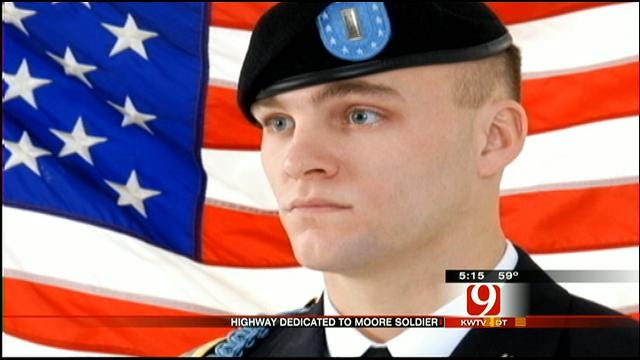 Portion Of Oklahoma Highway Dedicated To Fallen Moore Soldier
