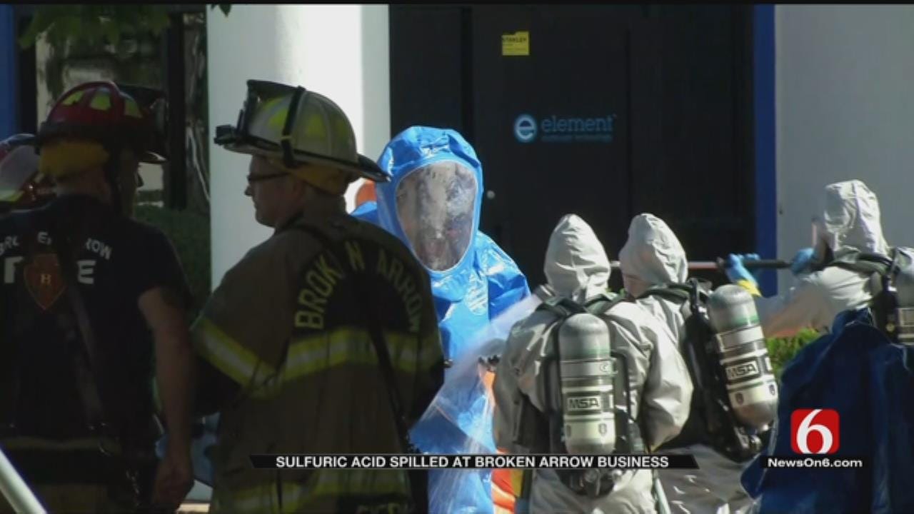Sulfuric Acid Spill Reported At Broken Arrow Business