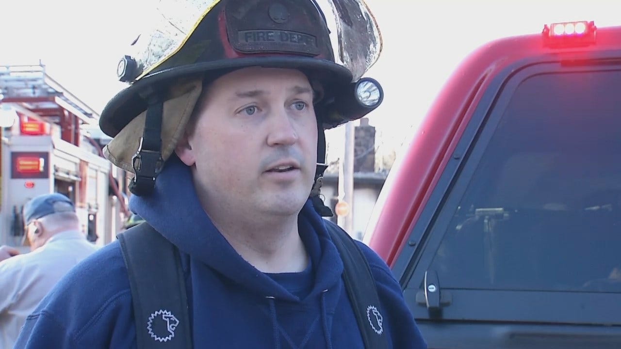 WEB EXTRA: Tulsa Firefighter Josh Land Talks About The Fire