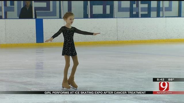 UK Girl With Cancer Skates In Edmond Ice Skating Event