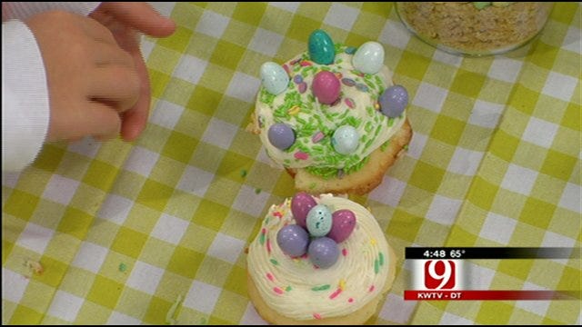 Caryn Ross' Easter Coconut Cupcakes with Vanilla Bean Cream Cheese Frosting