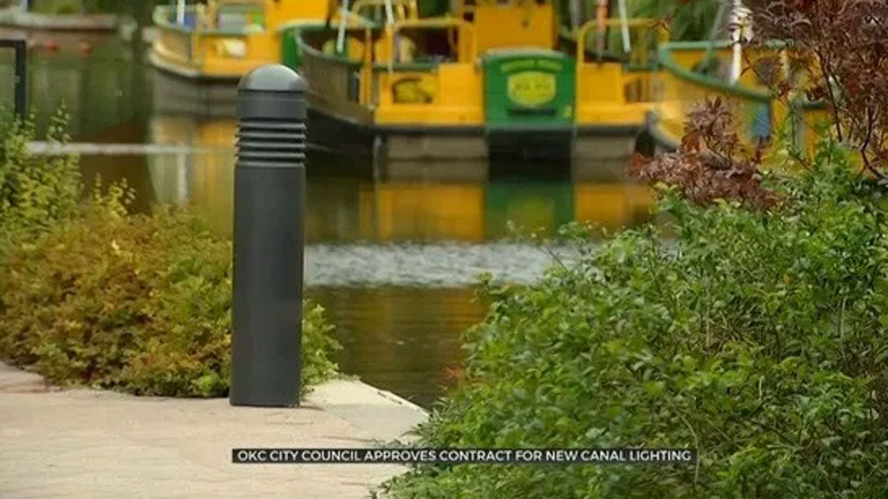OKC City Council Approves Contract For New Bricktown Canal Lighting