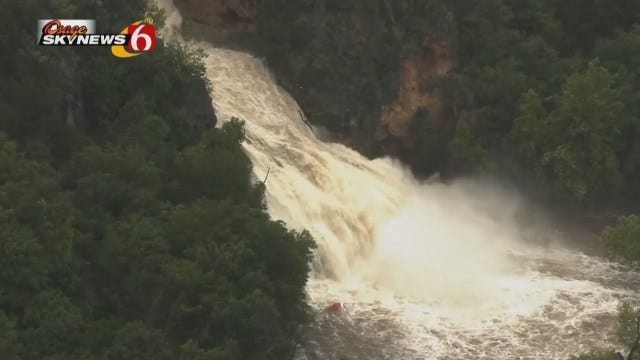 Osage SkyNews 6 HD Flies Over Turner Falls In South Central Oklahoma