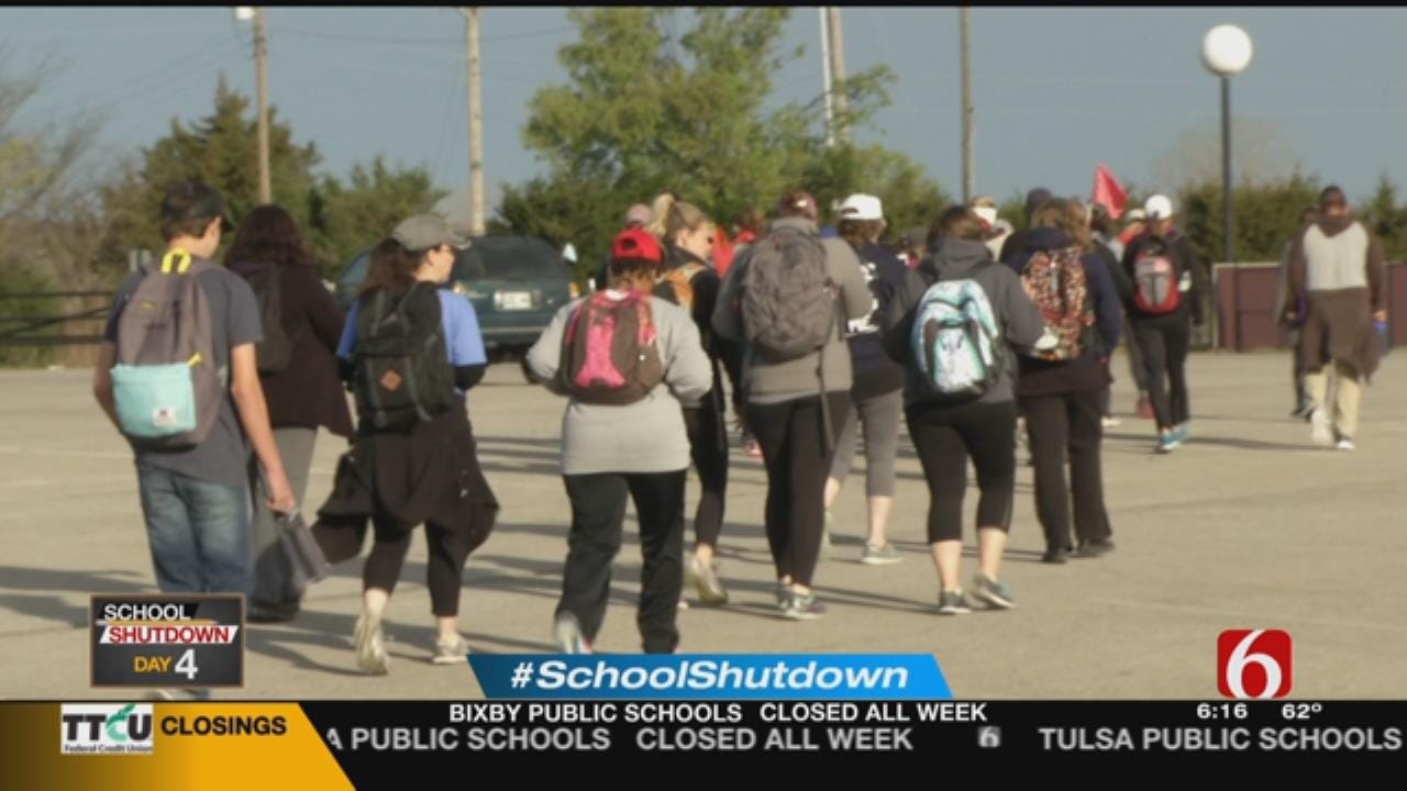 Teachers Walk From Tulsa To OKC Resumes