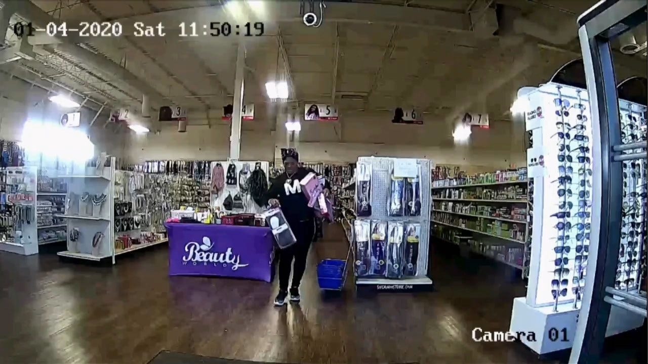 WATCH: Surveillance Video Shows Woman Stealing Wigs From OKC Store