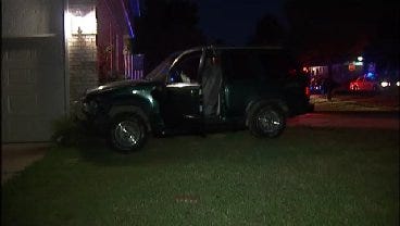 WEB EXTRA: Video From Scene Of SUV Into Sand Springs Garage