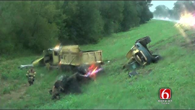 WEB EXTRA: Crews At Scene Of Injury Dump Truck Wreck