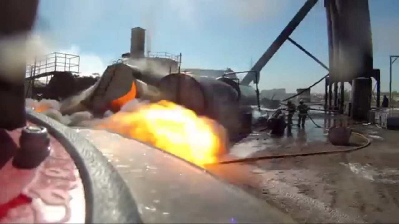 WEB EXTRA: Firefighter Helmet Cam Shows Owasso Tank Explosion