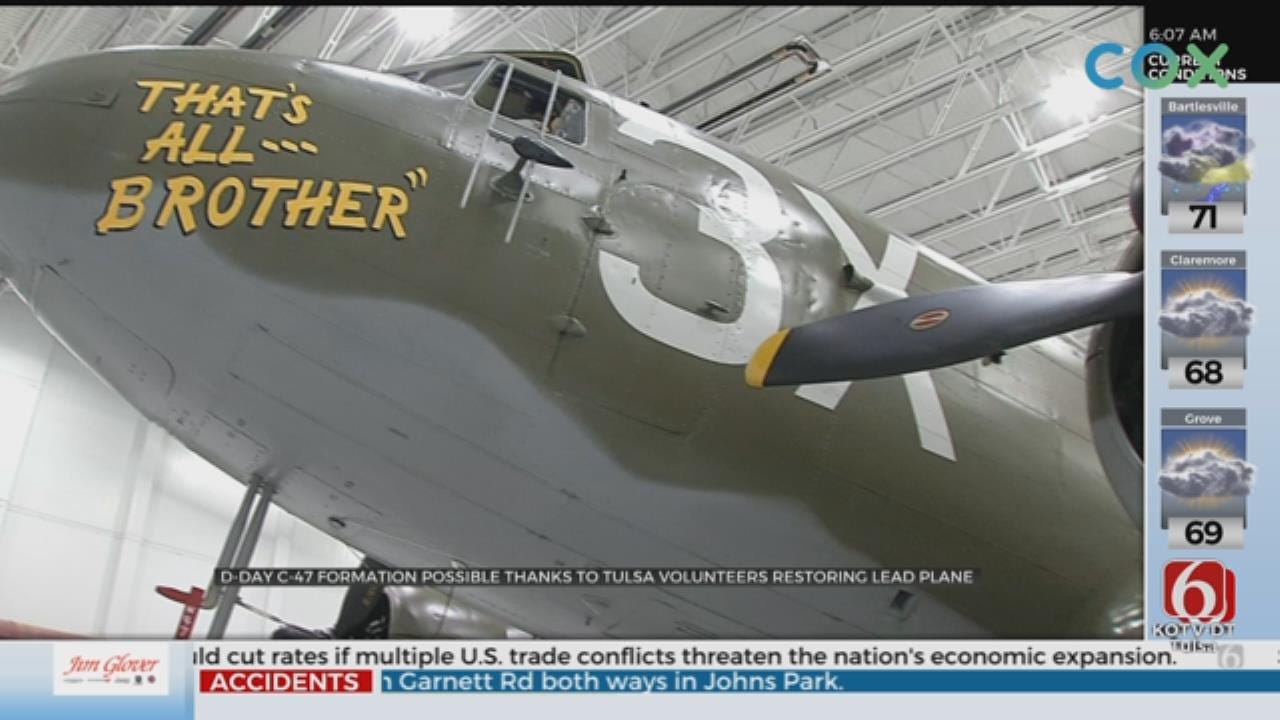 Historic C-47 Airplane With Oklahoma Ties Takes Part In D-Day Commemoration