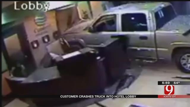Man Arrested After Driving Pickup Through Alva Hotel