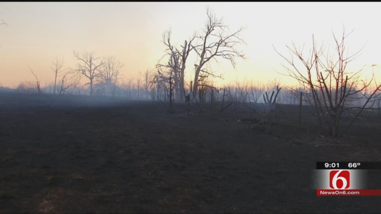 Crews Battle Payne County Grass Fire From Ground, Sky