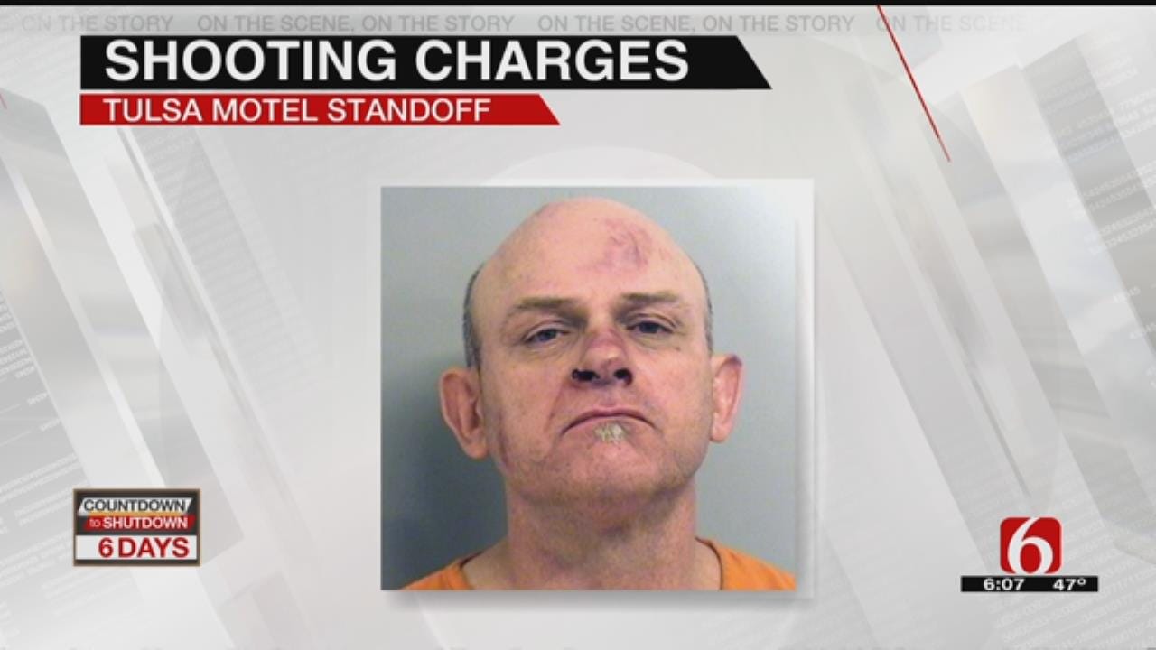 Man Charged With Multiple Felonies After 16-Hour Standoff At Tulsa Motel
