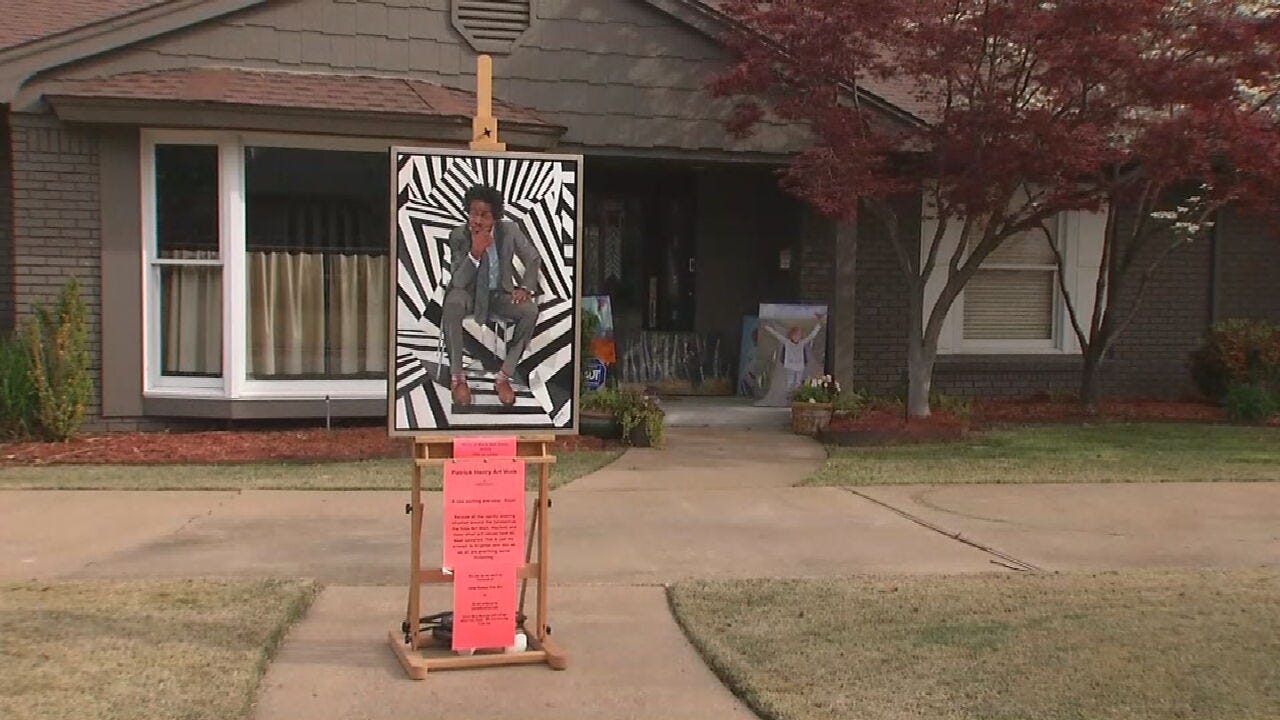 Tulsa Artist Displays Work For Neighbors Stuck At Home