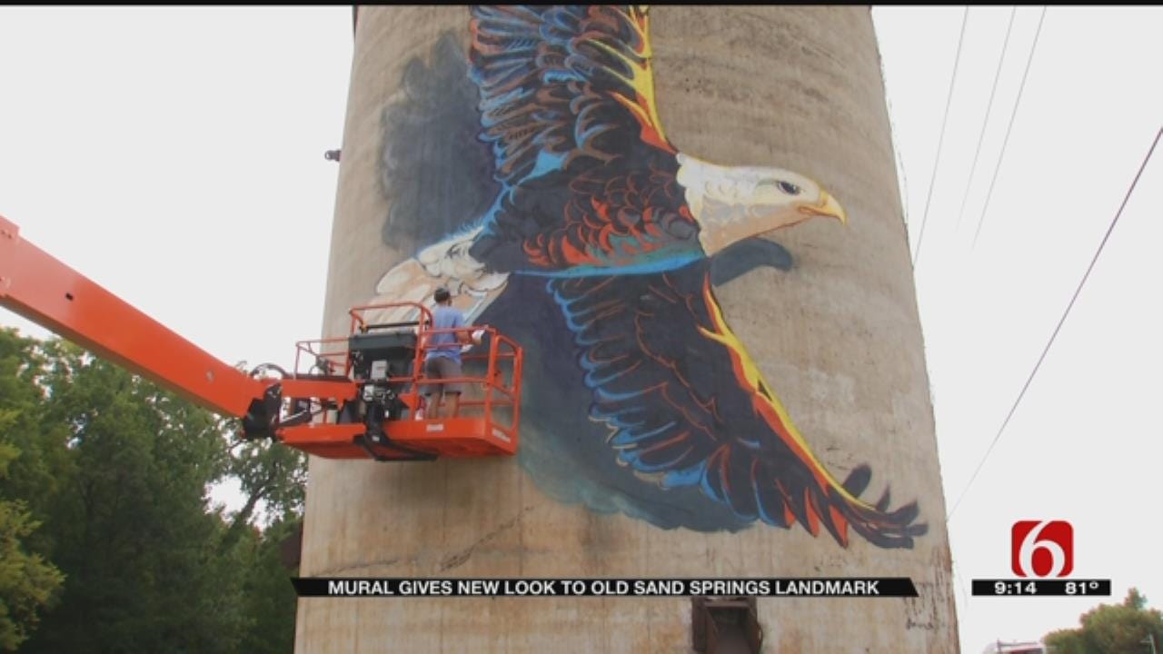 Mural Gives New Look To Old Sand Springs Landmark