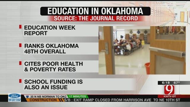 Oklahoma Ranks Nearly Last In Education Quality