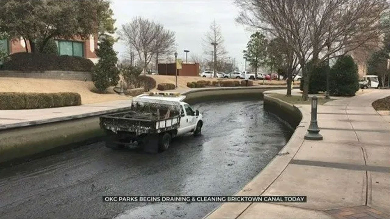 OKC Parks To Begin Draining, Cleaning Bricktown Canal