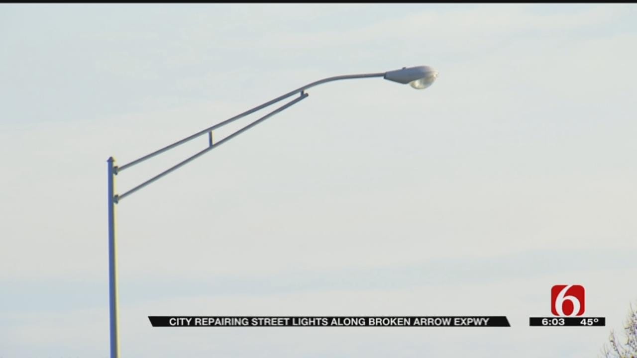 Tulsa Works To Finish Repairs On Street Lights Damaged By Copper Thieves