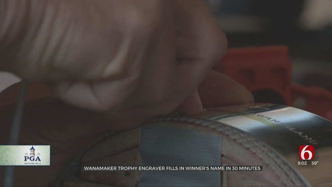 Wanamaker Trophy Engraver Fills In Winner's Name In 30 Minutes