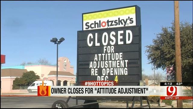 Hot Topics: Restaurant Owner Closes For 'Attitude Adjustment'