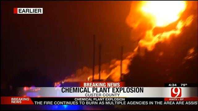 Fire, Explosions At Danlin Chemical Plant In Thomas