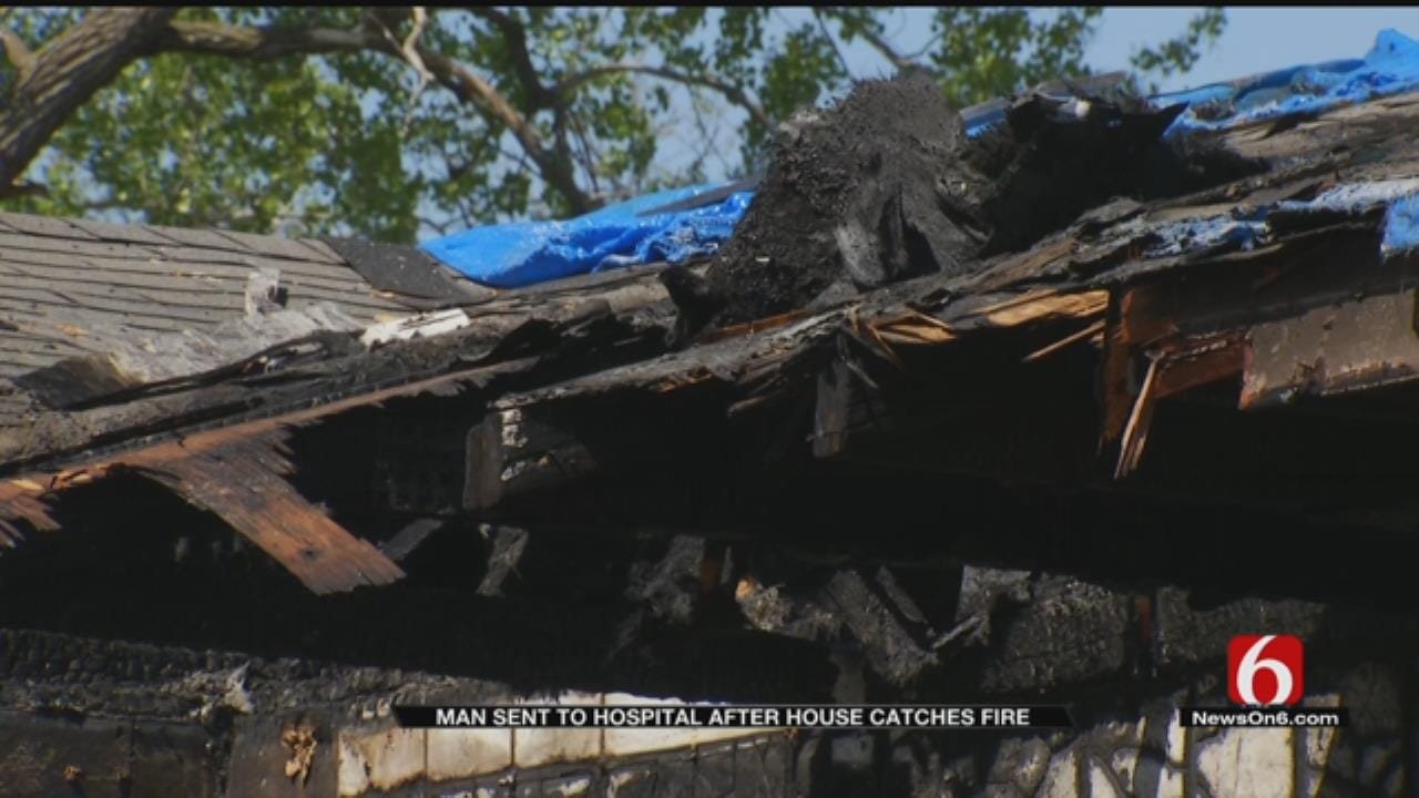 Man Sent To Hospital After Tulsa House Fire