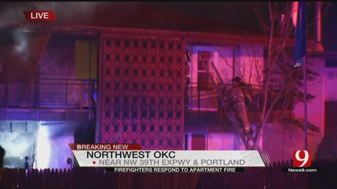 Fire Crews Battle Apartment Fire In NW OKC