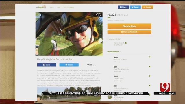 Tuttle Firefighters Raise Money For Injured Coworker
