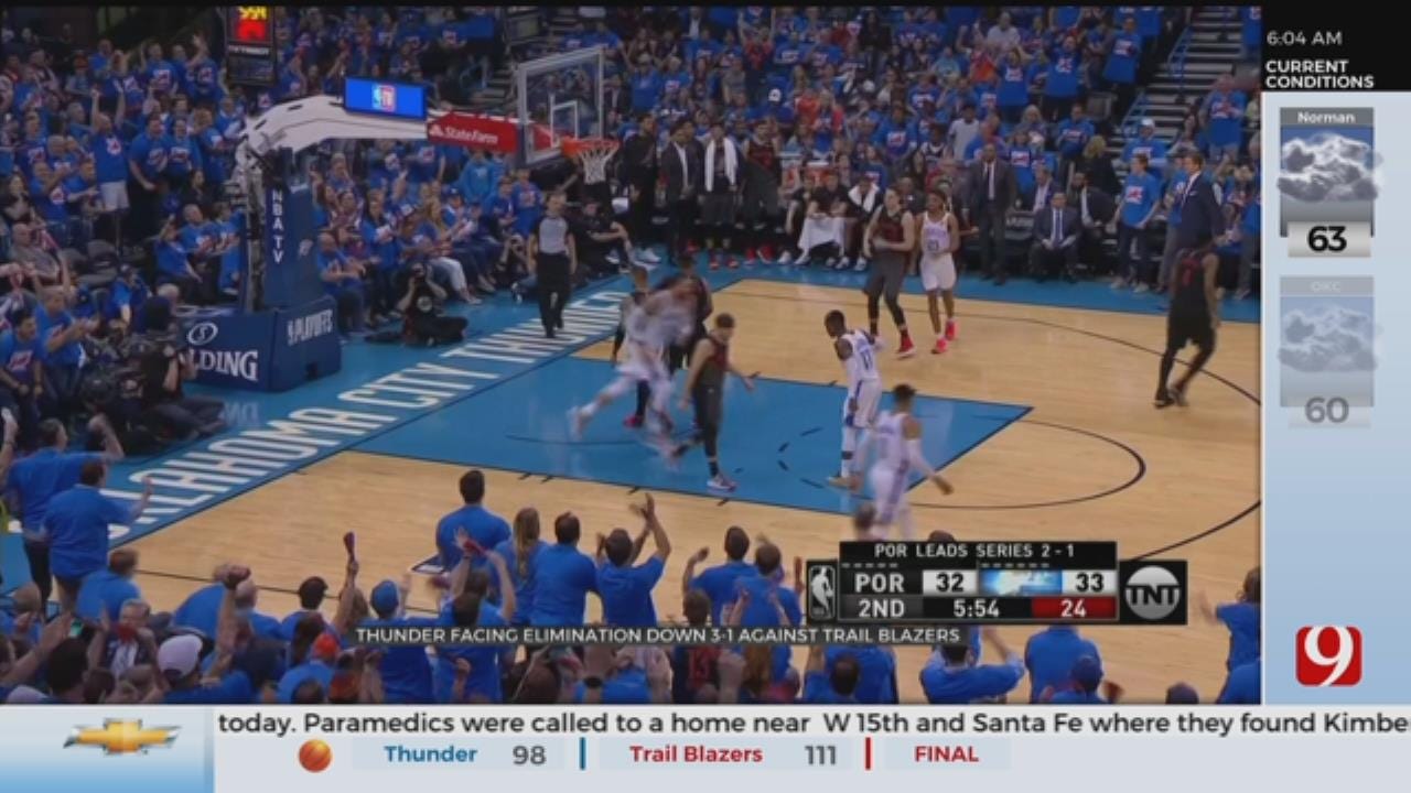 Thunder Facing Elimination Down 3-1 Against Trail Blazers