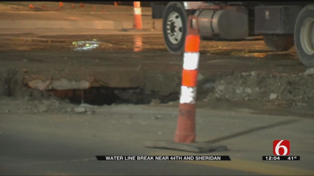 Broken Water Main On Tulsa Street Repaired