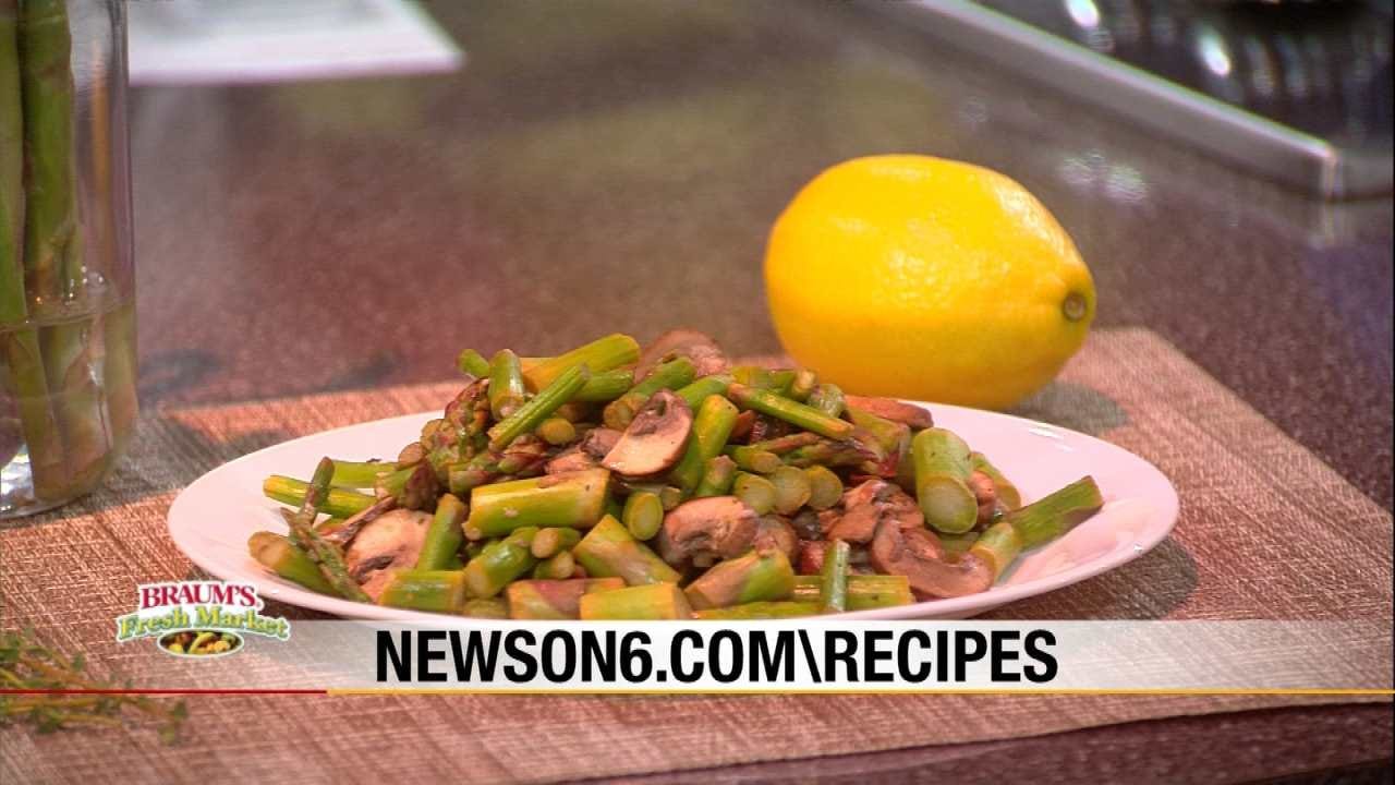 Lemony Asparagus With Mushrooms & Thyme