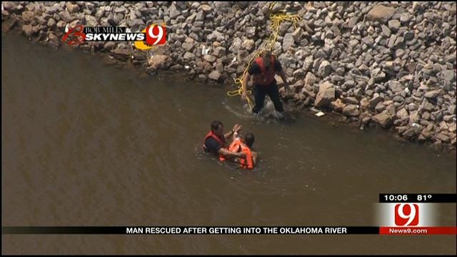 Man Rescued After Getting Into The Oklahoma River