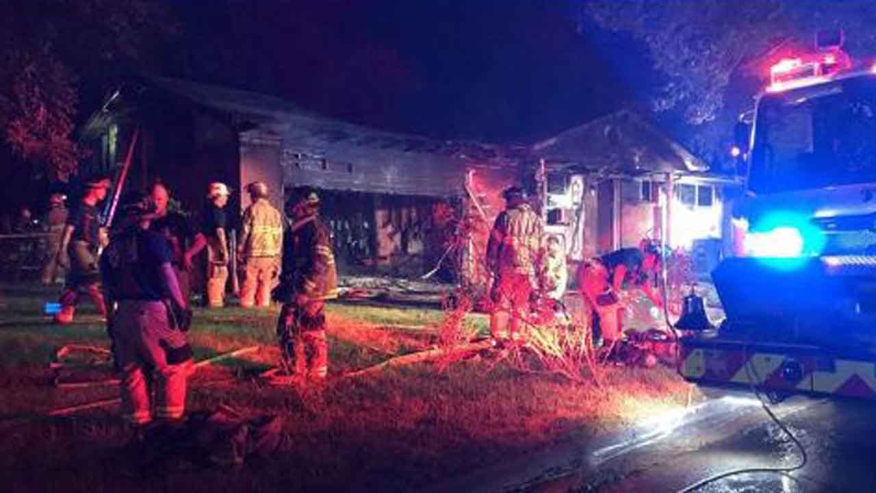 Tulsa Firefighter Injured Battling House Fire